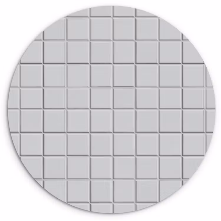 Muurcirkel - Patroon - Tegels - Licht - Grijs — 1