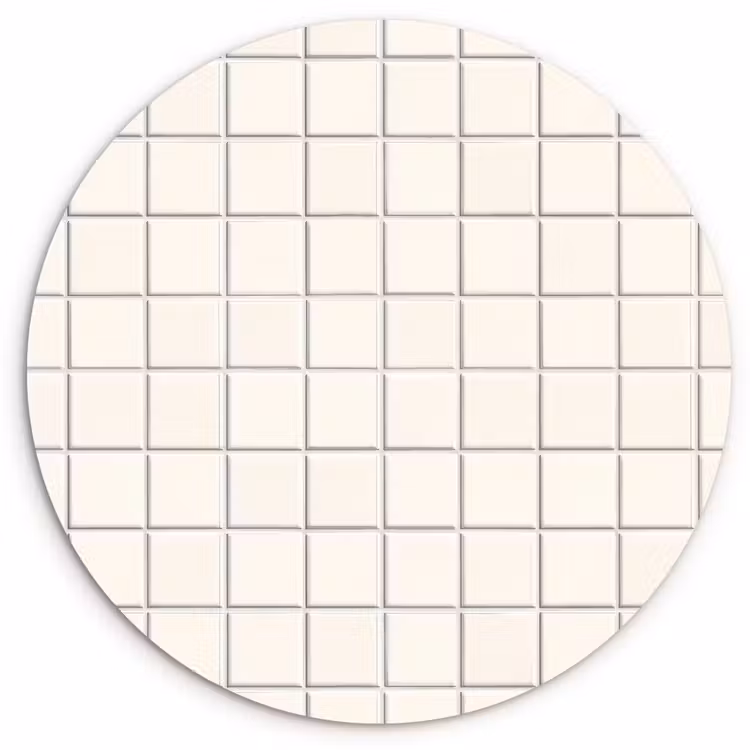 Muurcirkel - Patroon - Tegels - Wit — 1