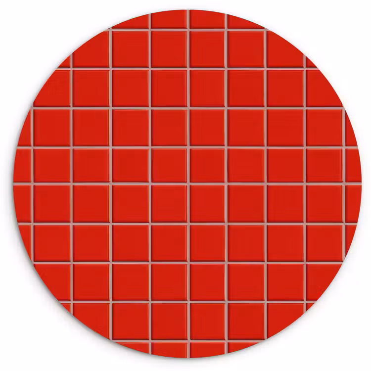 Muurcirkel - Tegel - Patroon - Kersen - Rood — 1