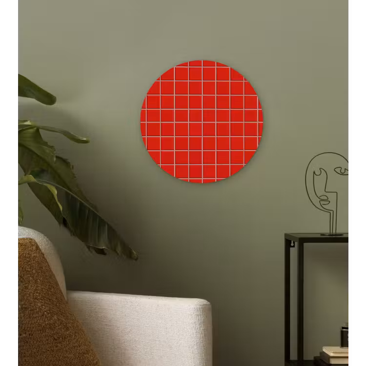 Muurcirkel - Tegel - Patroon - Kersen - Rood — 3