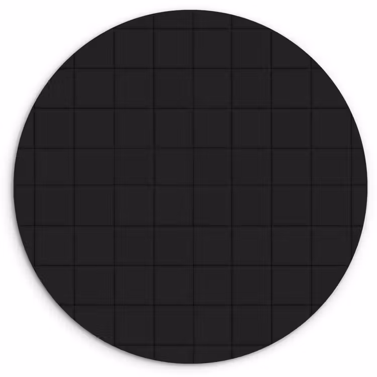 Muurcirkel - Tegels - Patroon - Mat - Zwart — 1