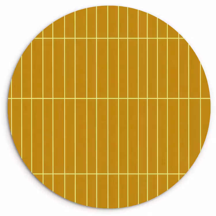 Muurcirkel - Tegels - Verticaal - Mosterdgeel — 1