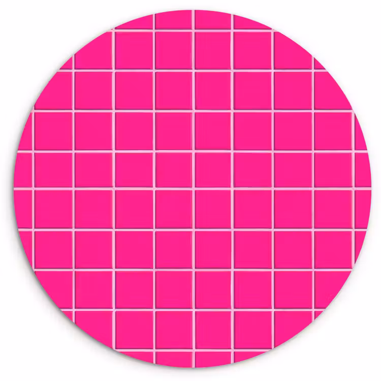 Muurcirkel - Tegels - Vierkant - Fuchsia — 1