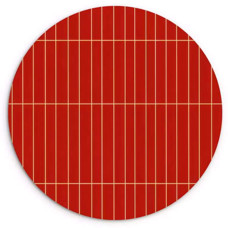 Muurcirkel - Verticaal - Wandtegel - Helderrood — 1