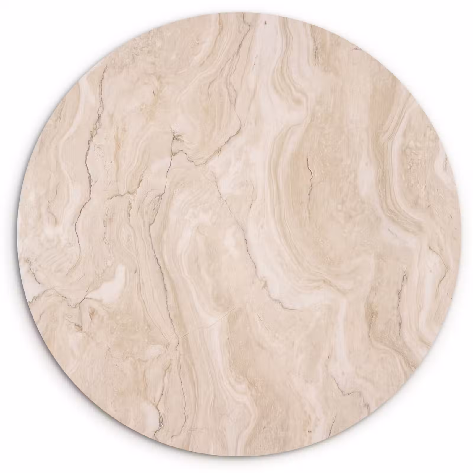 Muurcirkel - Marmer - Patroon - Beige - Steen - Abstract — 1