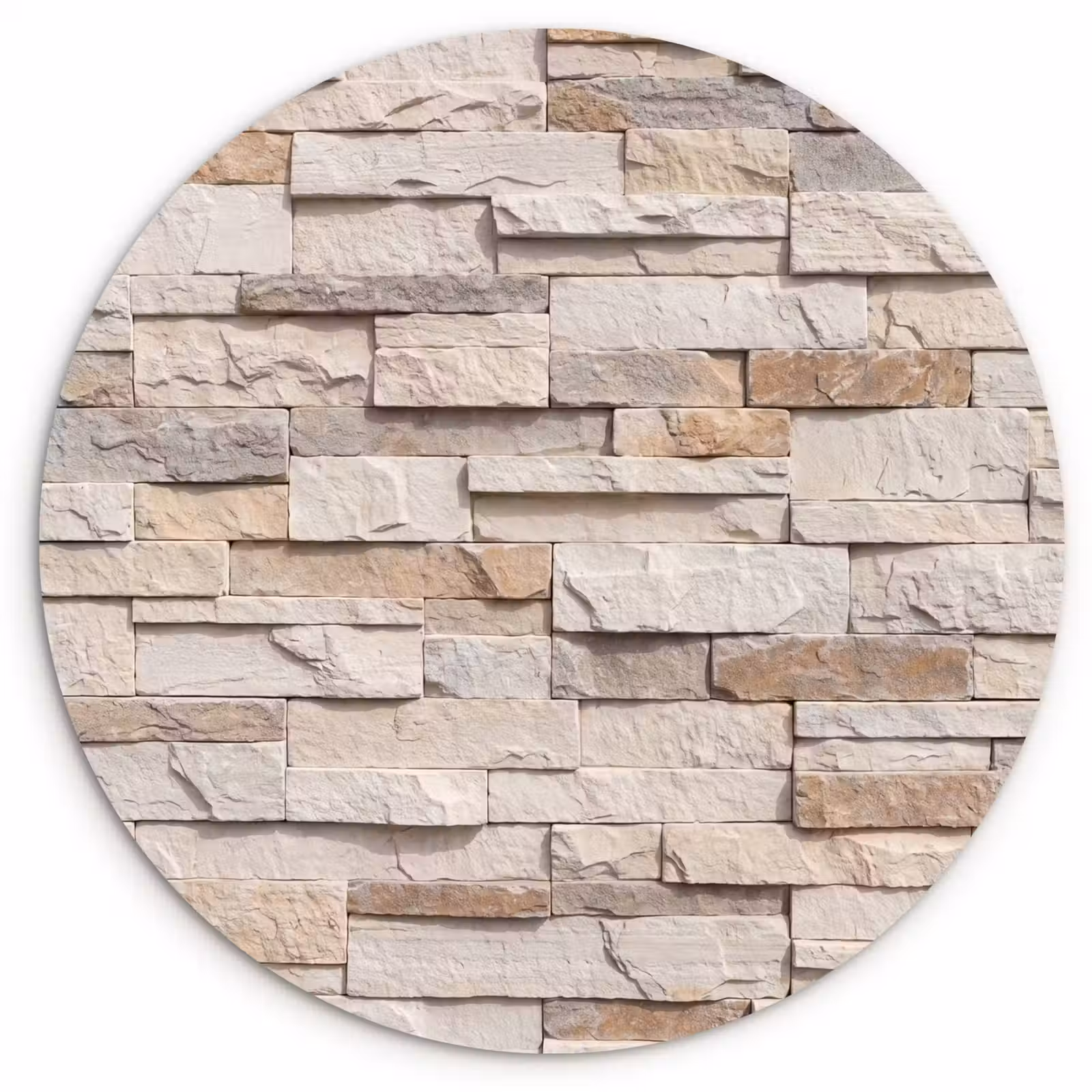 Muurcirkel - Steen - Muur - Textuur - Rustiek - Beige — 1