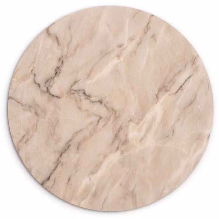 Muurcirkel - Marmer - Patroon - Abstract - Modern - Beige — 1
