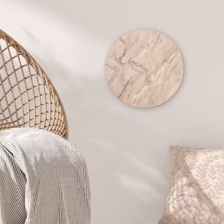 Muurcirkel - Marmer - Patroon - Abstract - Modern - Beige — 5