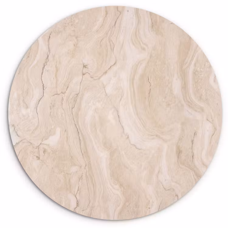 Muurcirkel - Marmer - Patroon - Beige - Steen - Abstract — 1