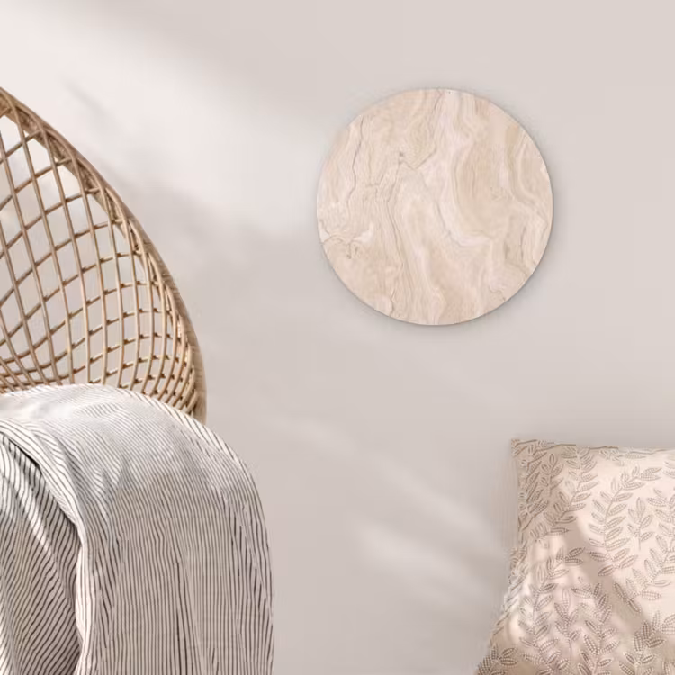 Muurcirkel - Marmer - Patroon - Beige - Steen - Abstract — 5