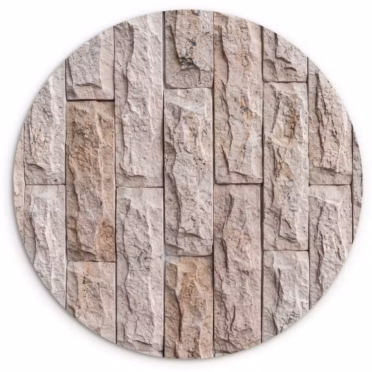 Muurcirkel - Muur - Steen - Ruw - Beige - Textuur — 1