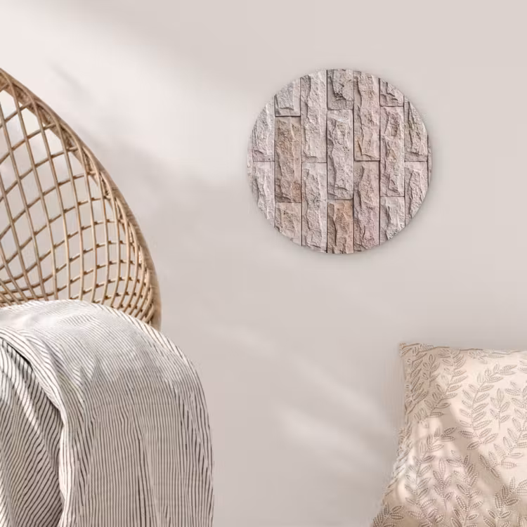 Muurcirkel - Muur - Steen - Ruw - Beige - Textuur — 5
