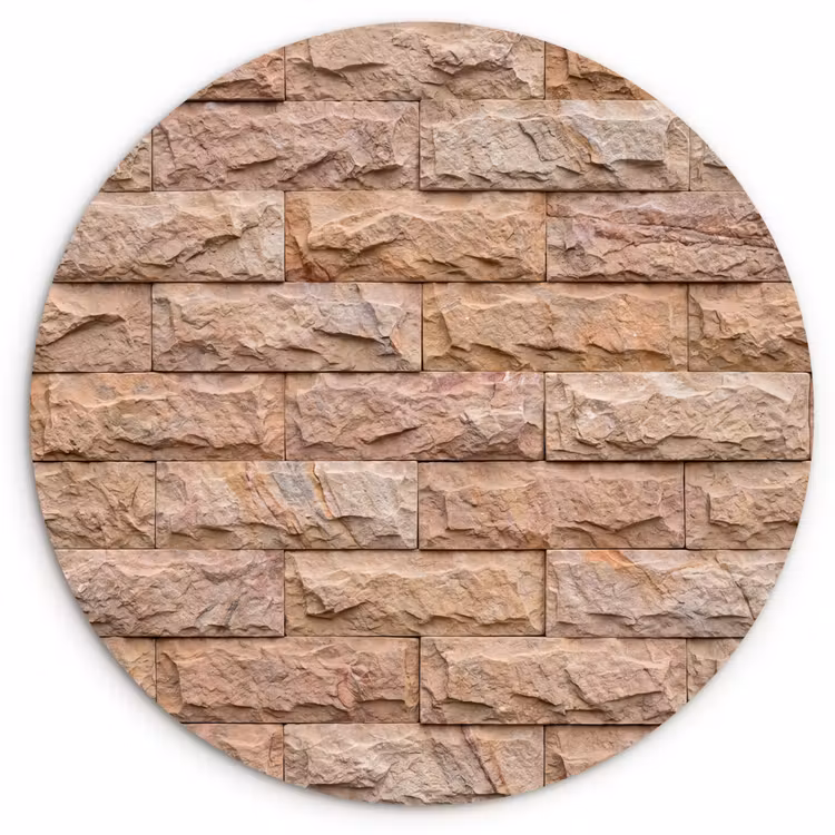 Muurcirkel - Muur - Steen - Ruw - Textuur - Beige — 1