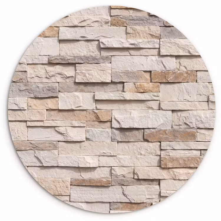 Muurcirkel - Steen - Muur - Textuur - Rustiek - Beige — 1