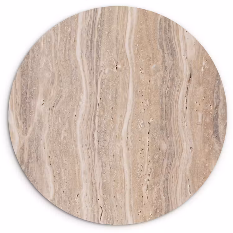 Muurcirkel - Steen - Patroon - Textuur - Natuurlijk - Beige — 1