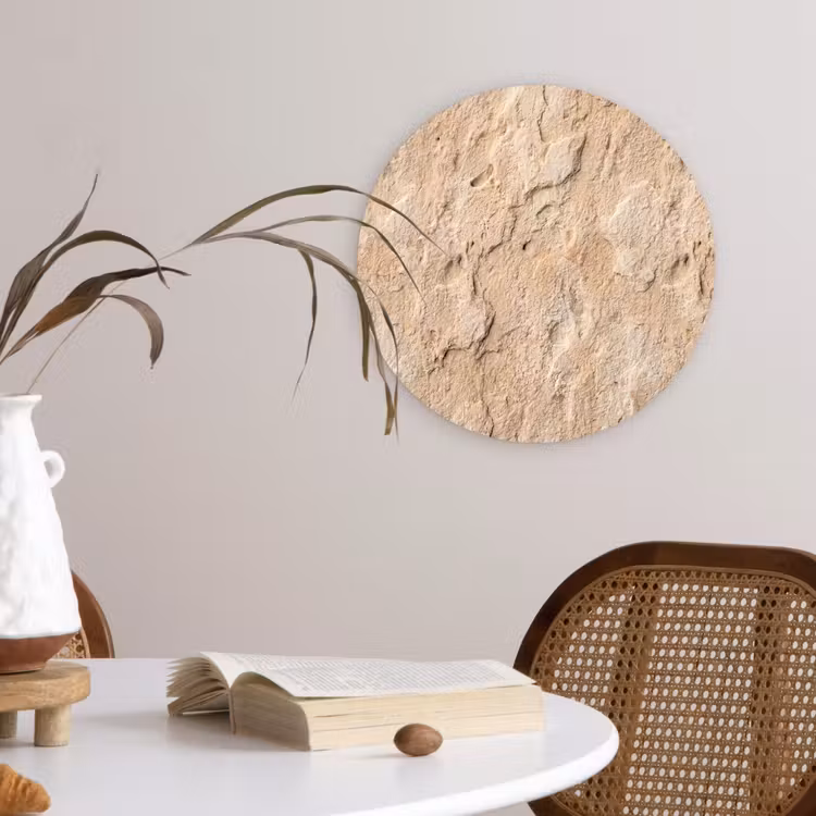 Muurcirkel - Textuur - Steen - Natuur - Beige — 4