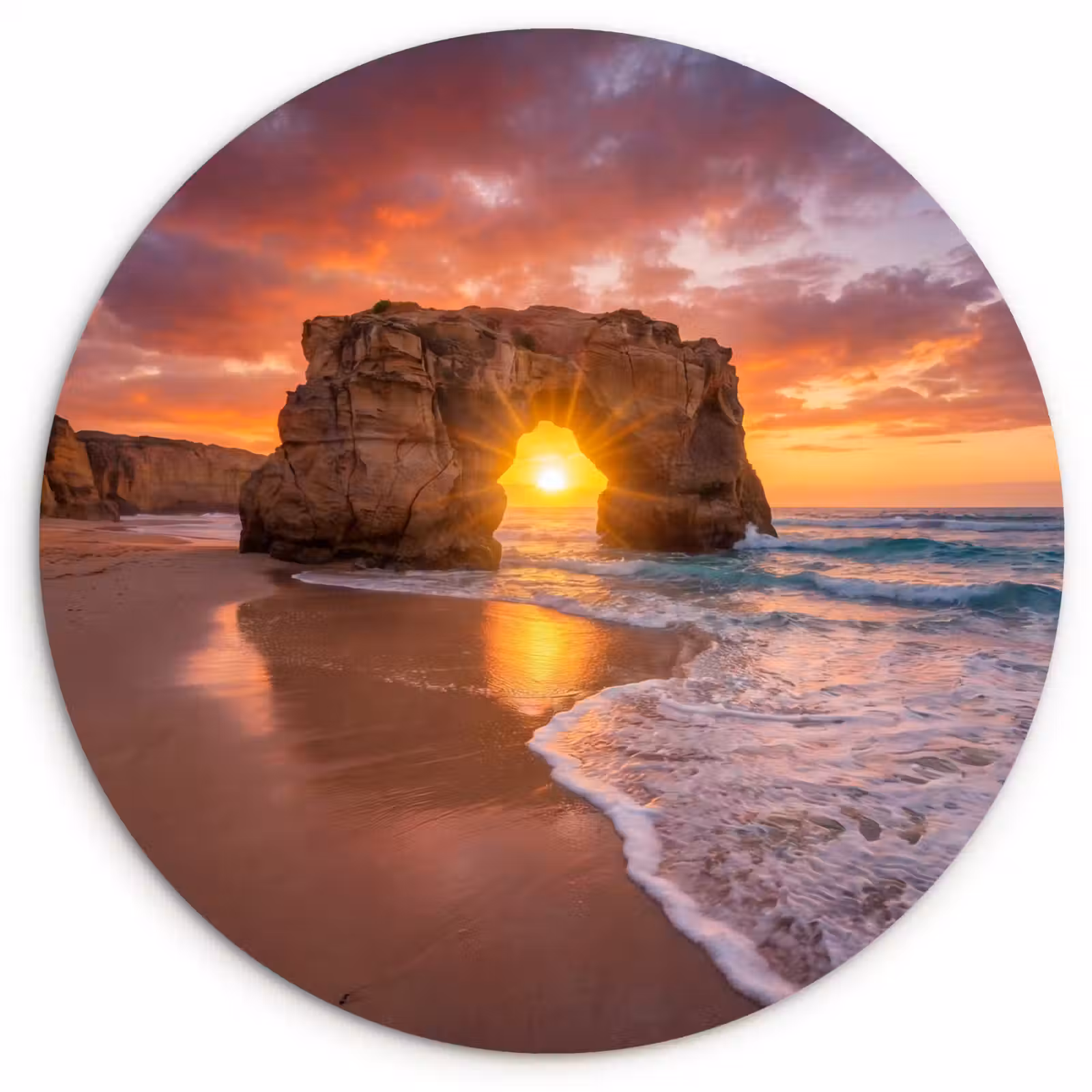 Muurcirkel - Kust - Rots - Zonsondergang - Zee - Natuur — 1