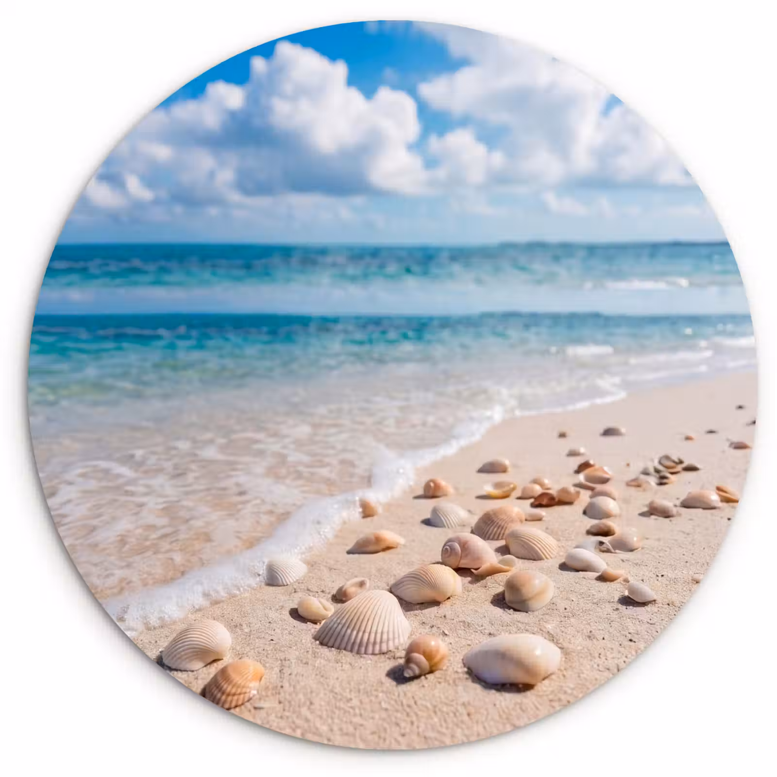 Muurcirkel - Schelpen - Strand - Natuur - Beige — 1