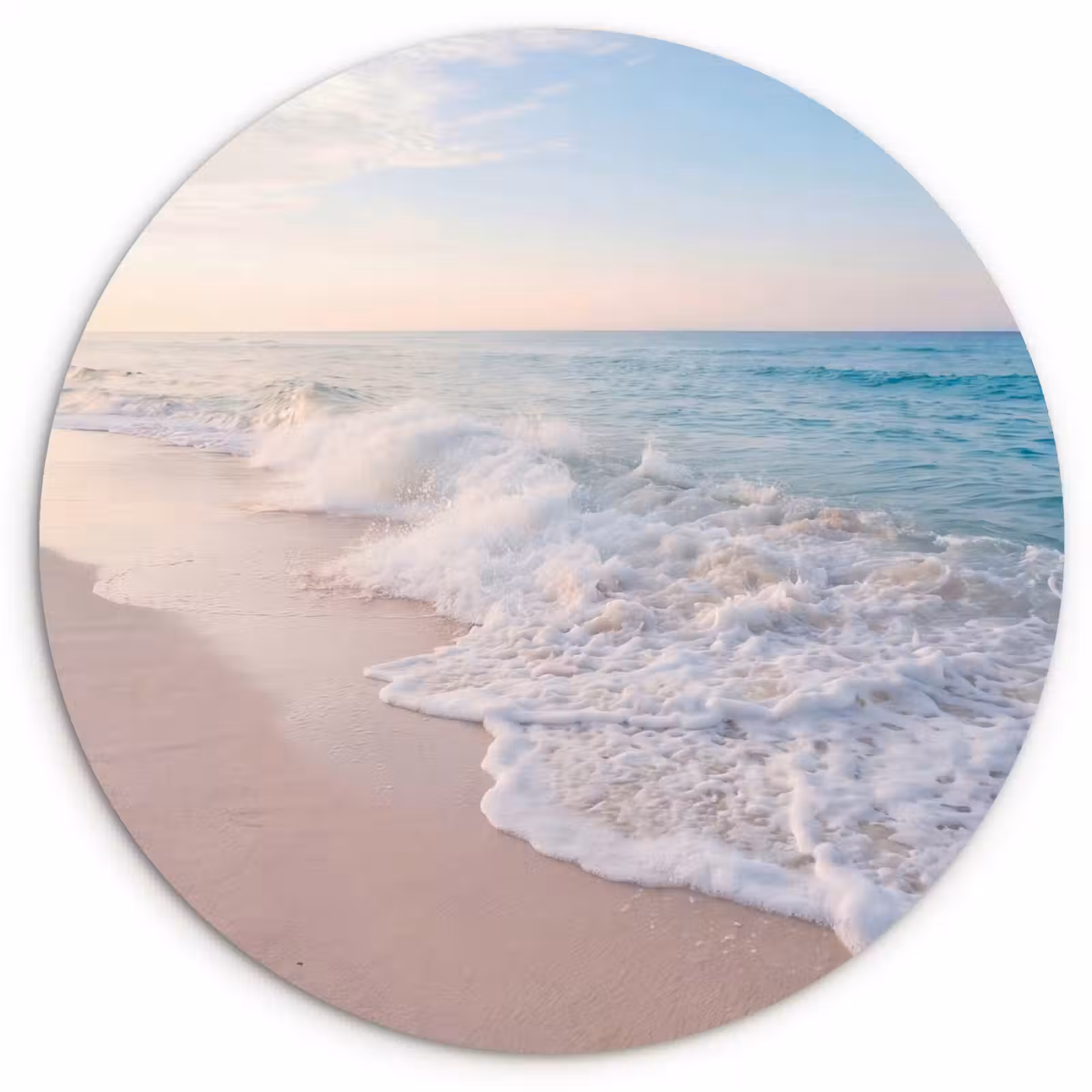 Muurcirkel - Zee - Golven - Strand - Natuur - Wit — 1