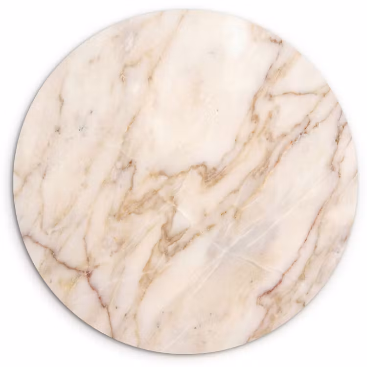 Muurcirkel - Marmer - Ader - Abstract - Wit - Goud — 1