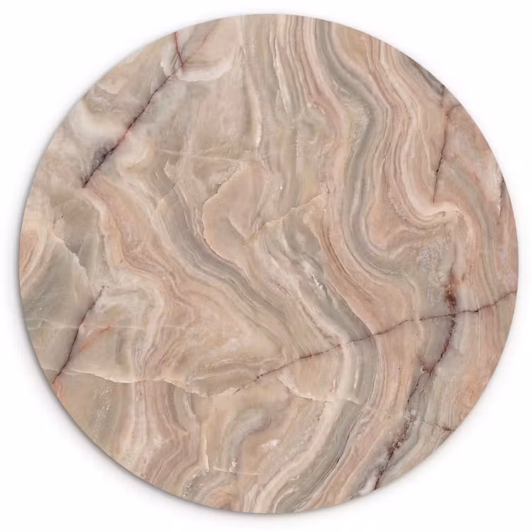Muurcirkel - Marmer - Patroon - Abstract - Beige - Groen — 1