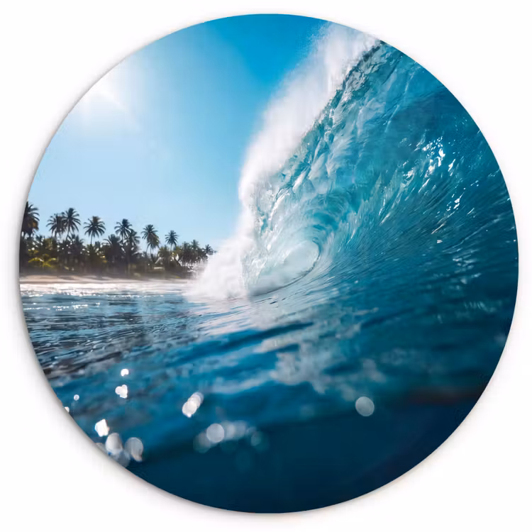 Muurcirkel - Oceaan - Golf - Strand - Natuur - Blauw — 1