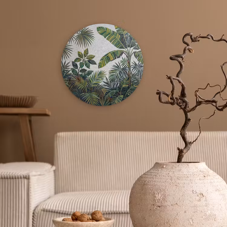 Muurcirkel - Planten - Tropisch - Mozaïek - Groen - Natuur — 2
