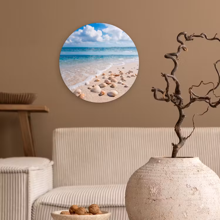 Muurcirkel - Schelpen - Strand - Natuur - Beige — 2