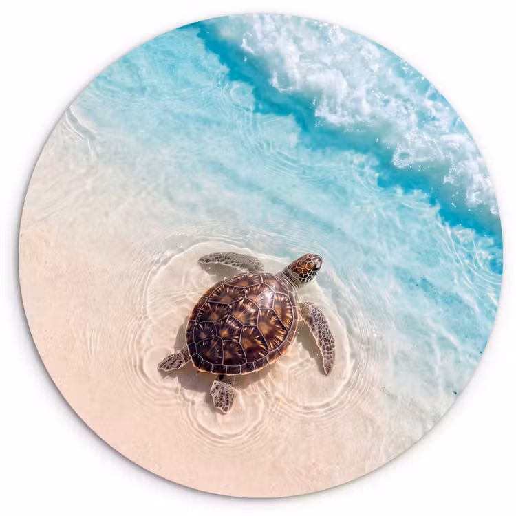 Muurcirkel - Schildpad - Helder water - Strand - Dieren - Natuur — 1