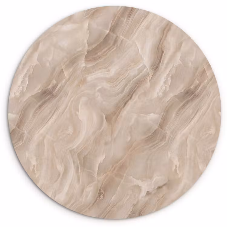Muurcirkel - Steen - Golvend - Abstract - Beige — 1