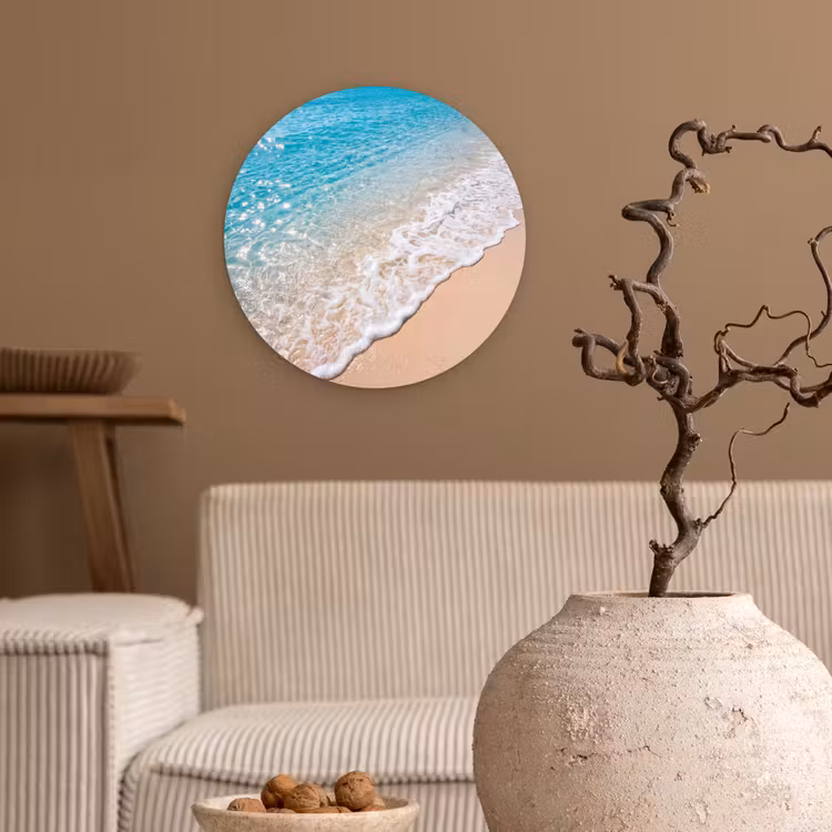 Muurcirkel - Strand - Water - Natuur - Blauw - Beige — 2