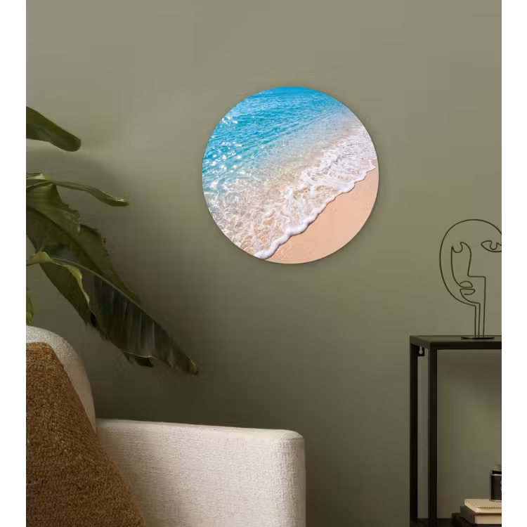 Muurcirkel - Strand - Water - Natuur - Blauw - Beige — 3