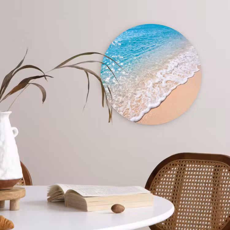 Muurcirkel - Strand - Water - Natuur - Blauw - Beige — 4