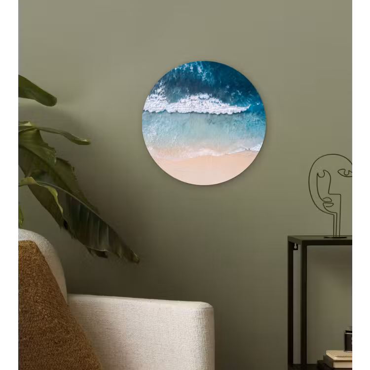 Muurcirkel - Strand - Zee - Golven - Natuur - Blauw — 3