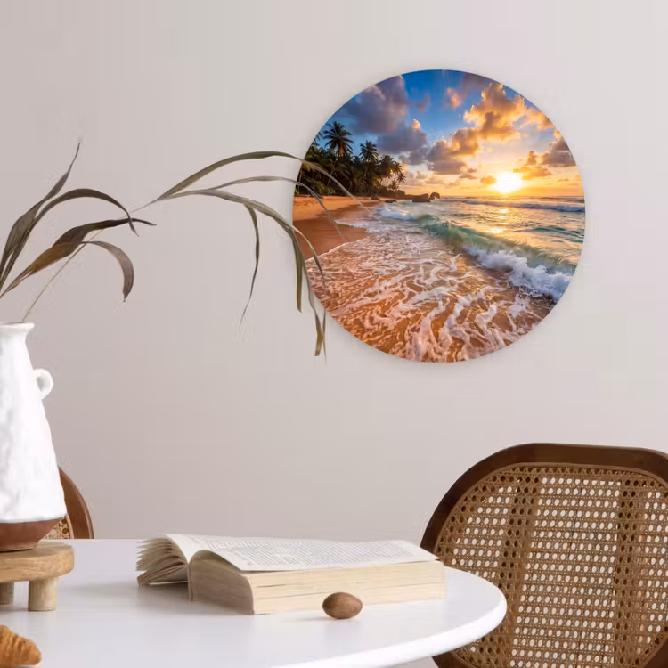 Muurcirkel - Strand - Zonsondergang - Golven - Natuur - Goud — 4