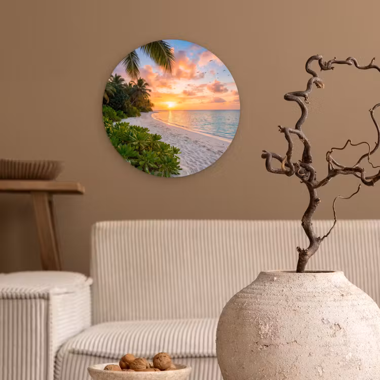 Muurcirkel - Strand - Zonsondergang - Palmbomen - Tropisch - Natuur — 2