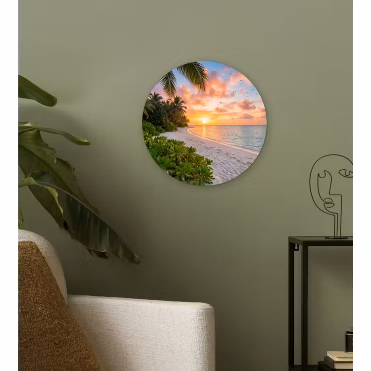 Muurcirkel - Strand - Zonsondergang - Palmbomen - Tropisch - Natuur — 3