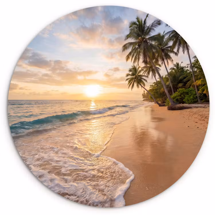Muurcirkel - Strand - Zonsondergang - Tropisch - Natuur - Goud — 1