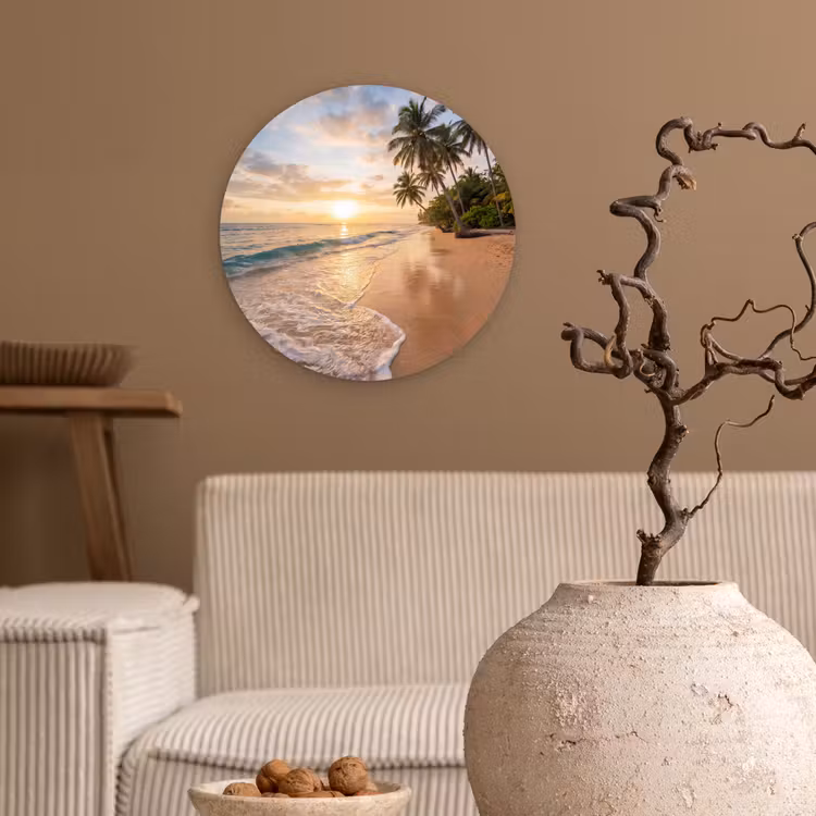 Muurcirkel - Strand - Zonsondergang - Tropisch - Natuur - Goud — 2