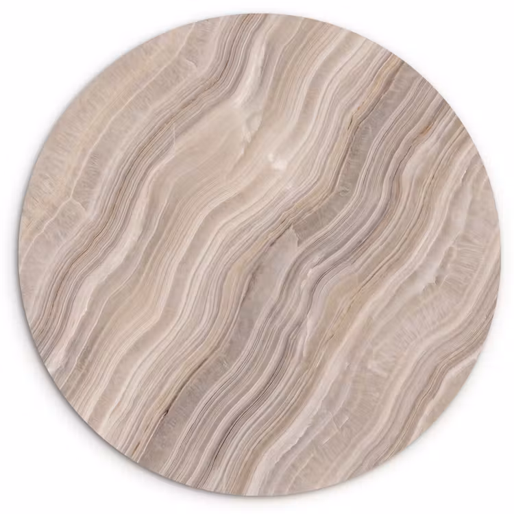 Muurcirkel - Textuur - Golvend - Abstract - Modern - Beige — 1