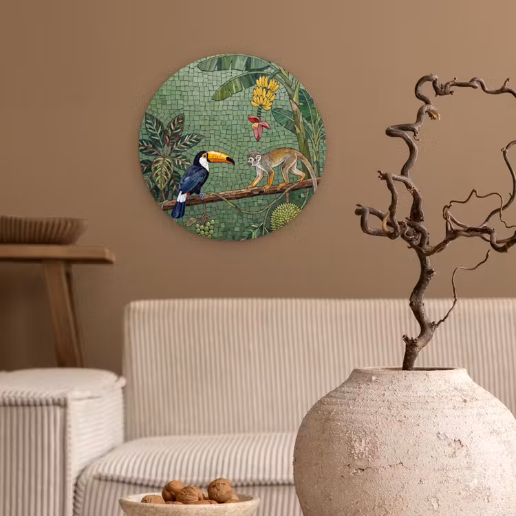 Muurcirkel - Vogel - Dier - Jungle - Mozaïek - Natuur — 2