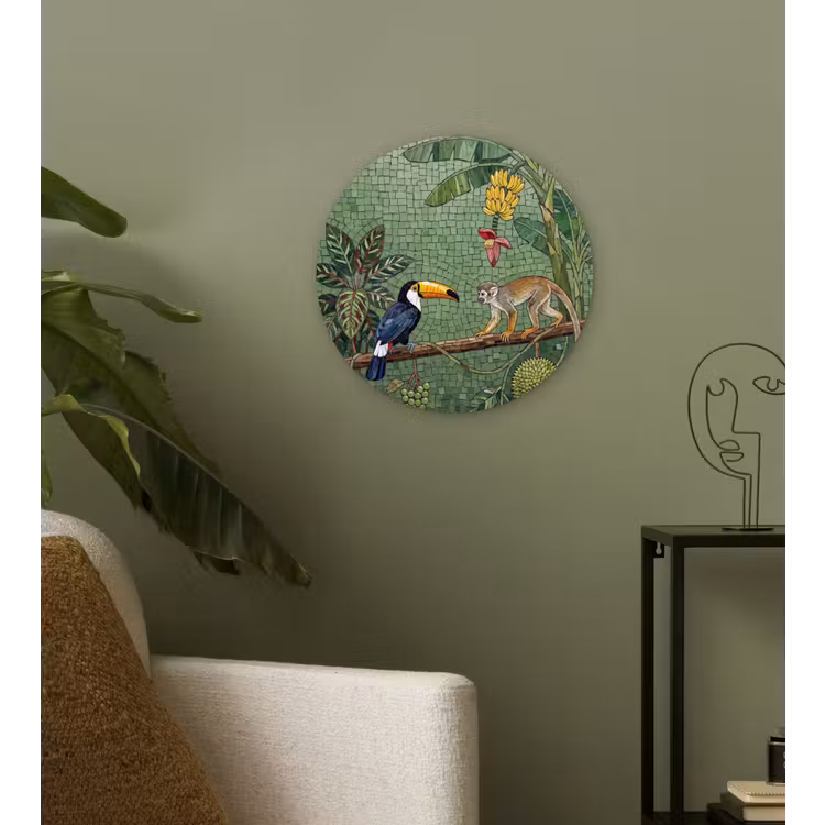 Muurcirkel - Vogel - Dier - Jungle - Mozaïek - Natuur — 3