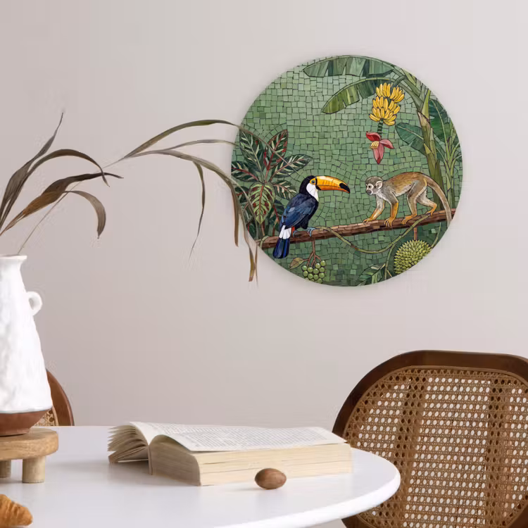 Muurcirkel - Vogel - Dier - Jungle - Mozaïek - Natuur — 4