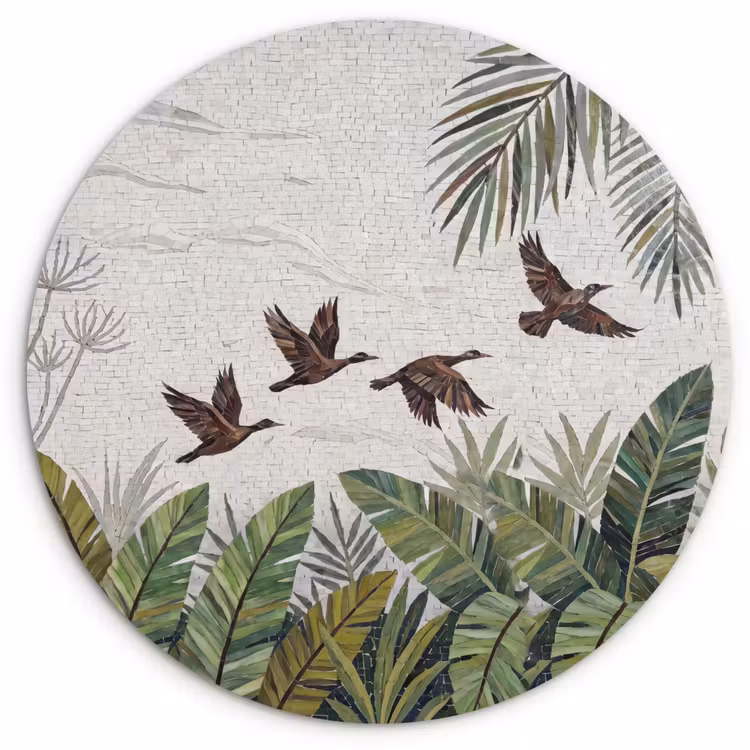 Muurcirkel - Vogel - Vliegend - Tropisch - Mozaïek - Groen — 1