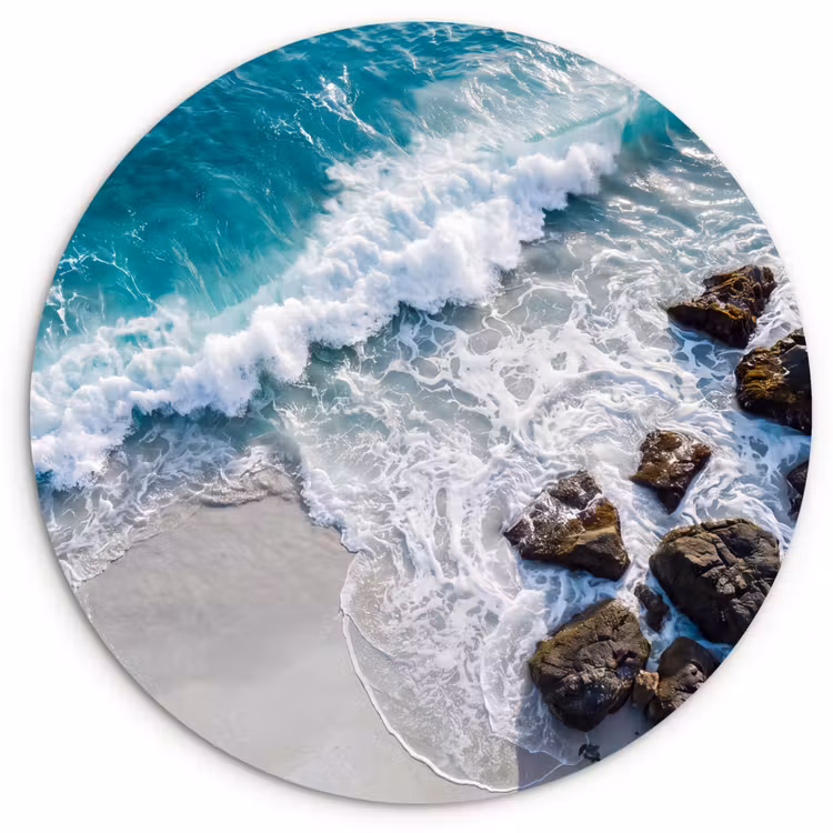 Muurcirkel - Zee - Golf - Strand - Natuur - Blauw — 1