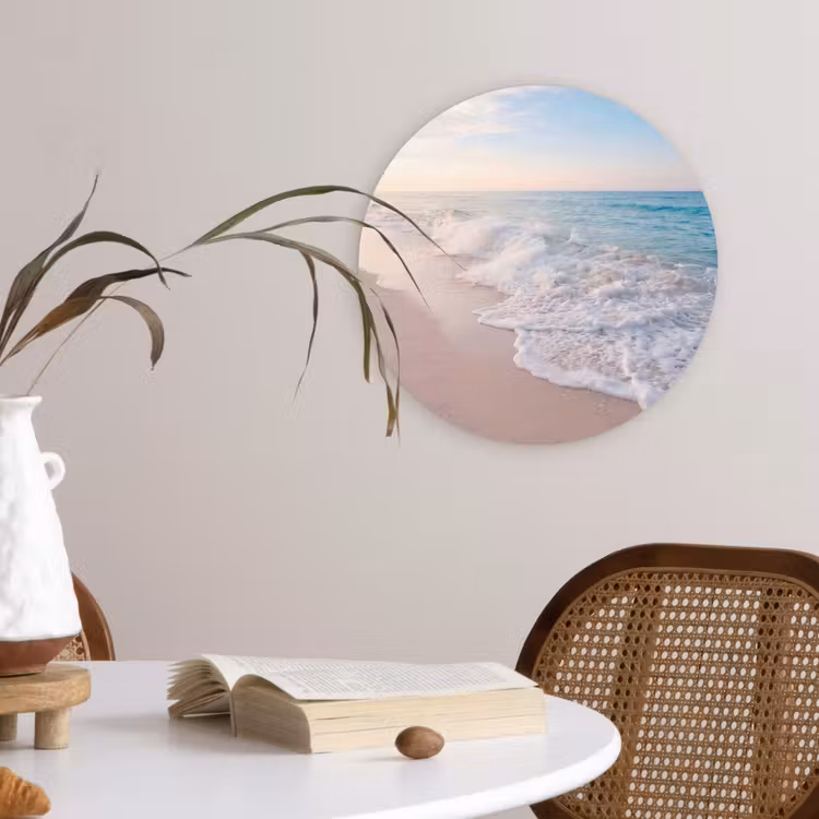 Muurcirkel - Zee - Golven - Strand - Natuur - Wit — 4