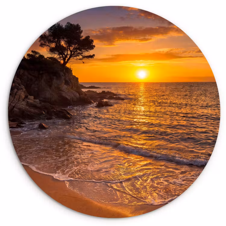 Muurcirkel - Zee - Kust - Zonsondergang - Natuur - Oranje — 1