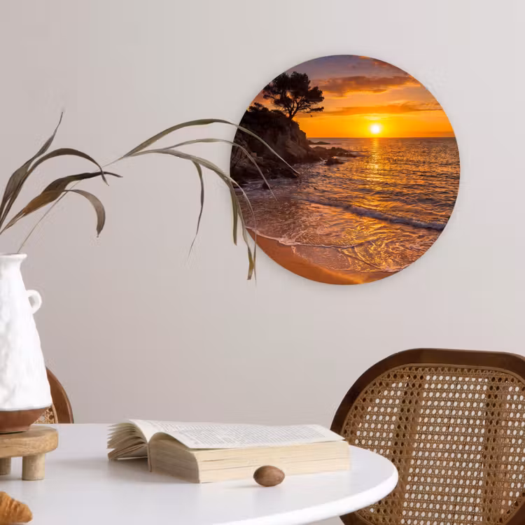 Muurcirkel - Zee - Kust - Zonsondergang - Natuur - Oranje — 4