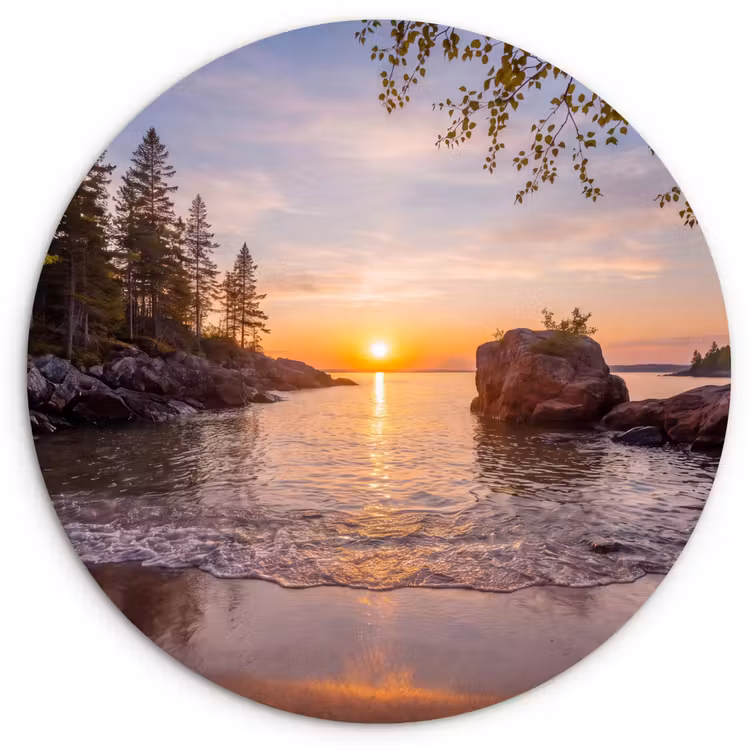 Muurcirkel - Zonsondergang - Kust - Water - Natuur - Oranje — 1