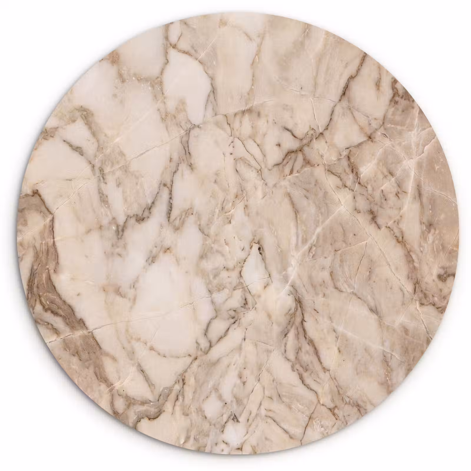 Muurcirkel - Marmer - Aderen - Textuur - Beige - Modern — 1
